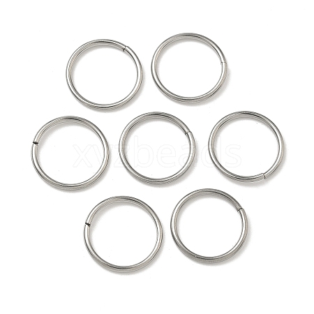 Tarnish Resistant 304 Stainless Steel Open Jump Rings STAS-J013-14xx1.2mm-01-1