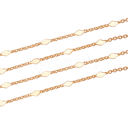 3.28 Feet Brass Link Chains X-CHC-T007-01G-1