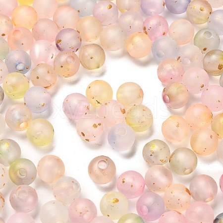Frosted Transparent Acrylic Beads X1-OACR-F013-13A-1