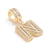 Brass Micro Pave Cubic Zirconia Pendants ZIRC-G165-13G-N-2