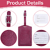 4Pcs 4 Colors Rectangle PU Leather Luggage Tag AJEW-ME0002-84-3