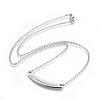 304 Stainless Steel Pendant Necklaces NJEW-E141-38-2