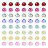 128Pcs 8 Colors Transparent Spray Painted Glass Beads GLAA-TA0001-26-3