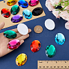 Gorgecraft 36Pcs 9 Colors Acrylic Rhinestone Flat Back Cabochons DIY-GF0009-16-3