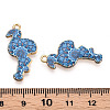 Printed Light Gold Tone Alloy Pendants ENAM-N056-210D-3