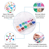 Craftdady 240Pcs 12 Color Transparent Glass Cabochons GGLA-CD0001-10-4