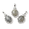 Natural Labradorite Oval Pendants G-NH0025-15P-12-1