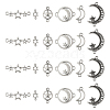  36Pcs 6 Styles Tibetan Style Zinc Alloy Connector Charms FIND-TA0002-96-12