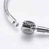 304 Stainless Steel European Style Round Snake Chains Bracelet Making STAS-I097-005B-P-2