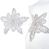 3D Flower Polyester Sequin Brooches for Backpack Clothes JEWB-WH0030-63A-1