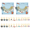 Sheep Alloy Enamel Pendant Stitch Markers HJEW-AB00464-1