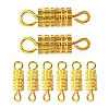 20Pcs Brass Screw Clasps KK-YW0002-40G-1