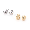 304 Stainless Steel Ball Stud Earrings EJEW-I236-02-1