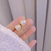 Alloy Imitation Pearl Stud Earrings for Women WG29476-53-1