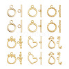  Jewelry 24 Sets 6 Style Brass Toggle Clasps KK-PJ0001-18-9