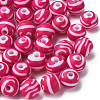 Opaque Striped Acrylic Beads MACR-S373-27A-03-3