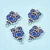 Alloy Rhinestone Connector Charms FIND-C019-10AS-03-4