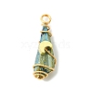 2Pcs Electroplated Natural Quartz Crystal Dyed Copper Wire Wrapped Pendants PALLOY-JF03169-01-3