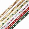6 Rolls 6 Styles Christmas Hot Stamping Polyester Ribbons OCOR-D013-01-2