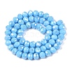 Electroplate Glass Beads Strands EGLA-A044-P8mm-B08-3