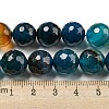 Faceted Natural Banded Agate Beads Strands G-F447-12mm-O08-5