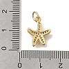 Brass Micro Pave Clear Cubic Zirconia Charms KK-D431-053B-G-3