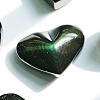 Natural Obsidian Heart Figurines Statues for Home Office Desktop Decoration PW-WG11175-02-3