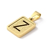 304 Stainless Steel Alphabet Pendants STAS-S152-01G-Z-2