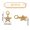 20Pcs Brass Micro Pave Cubic Zirconia Charms ZIRC-SZ0001-93-2