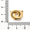 304 Stainless Steel Roman Numeral Interlocking Rings Charms STAS-Q348-31G-3