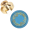 Wax Seal Brass Stamp Head AJEW-WH0127-06G-1