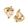 Valentine's Day Ion Plating(IP) 304 Stainless Steel Enamel Girll Boy Connector Charms STAS-Z078-15G-2