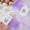 25Pcs Printed Cotton Organza Dried Flower Storage Drawstring Bags with Ribbon ABAG-SP0001-56B-3