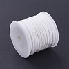3x1.5mm White Flat Faux Suede Cord X-LW-R003-21-2
