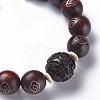 Sandalwood Mala Bead Bracelets BJEW-N010-009-2