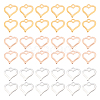 DICOSMETIC 60Pcs 3 Colors 304 Stainless Steel Open Heart Charms STAS-DC0007-60-1