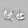 304 Stainless Steel Ear Stud Components STAS-G187-07S-2