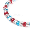 Glass Seed Beads Beaded Bracelets BJEW-JB09070-3
