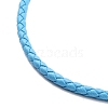 Braided Round Imitation Leather Bracelets Making BJEW-H610-01G-3