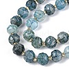 Ombre Effect Dyed Transparent Crackle Glass Beads Strands GLAA-Q111-10MM-01-4