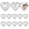 12Pcs 316 Stainless Steel Photo Locket Pendants STAS-HY0002-03-1