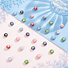  64Pcs 8 Colors Alloy Enamel Beads ENAM-NB0001-93-4