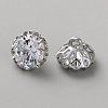 Brass Clear Cubic Zirconia Cufflinks LS-BUTT-WH0012-18P-2