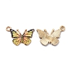 Light Gold Alloy Enamel Pendants ENAM-G210-02LG-09-1