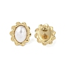 316 Surgical Stainless Steel & CCB Imitation Pearl Stud Earrings for Women STAS-B063-03G-01-2