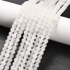 Round Natural White Jade Bead Strands X-G-R345-4mm-06-1