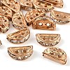 Brass Crystal Rhinestone Spacer Bars RB-T019-02A-KCG-1