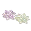 Christmas Snowflake UV Plating Luminous Rainbow Iridescent Acrylic Beads LACR-R001-07A-5