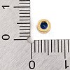 Rack Plating Flat Round Brass Micro Pave Cubic Zirconia Cabochons KK-F874-03G-02-3