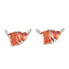 Brass Pave Cubic Zirconia Charms CU-CBA6A75-04P-03-1